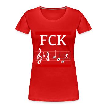 FCK AFD - Frauen Premium Bio T-Shirt - Rot - Vorne - Mia (176cm)