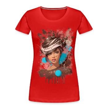 Sweet Lady - Women's Premium Organic T-Shirt - red - Front - Mia (176cm)