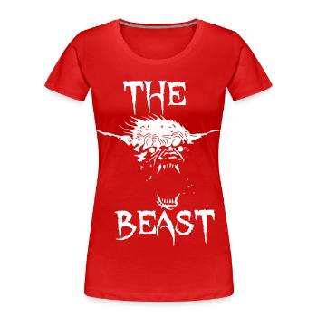 Das Biest - Frauen Premium Bio T-Shirt - Rot - Vorne - Mia (176cm)