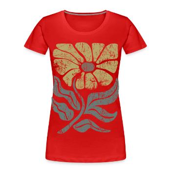 Blumen - Frühling - Sommer - Spruch - Frauen Premium Bio T-Shirt - Rot - Vorne - Mia (176cm)