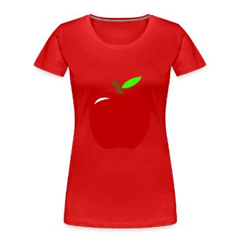 Apple - Women's Premium Organic T-Shirt - red - Front - Mia (176cm)