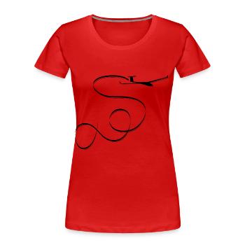 Segelflieger Segelflug Segelflugzeug Geschenkideen - Frauen Premium Bio T-Shirt - Rot - Vorne - Mia (176cm)