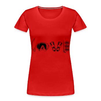 Divers | Diving diving sport diving certificate gifts - Women's Premium Organic T-Shirt - red - Front - Mia (176cm)