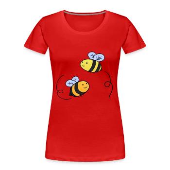 Baby Bee - Frauen Premium Bio T-Shirt - Rot - Vorne - Mia (176cm)