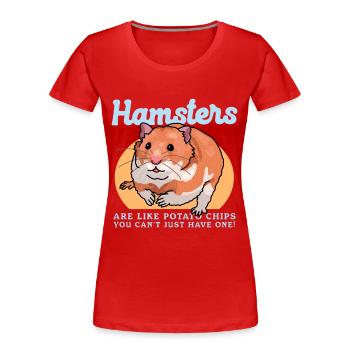 Hamster Nain Hamster Golden Hamster Cadeau - T-shirt bio Premium Femme - rouge - Devant - Mia (176cm)