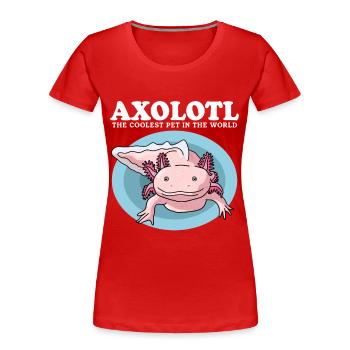 Axolotl Tailed Amphibians Axolotls Gift - Women's Premium Organic T-Shirt - red - Front - Mia (176cm)