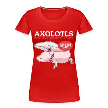 Axolotl Amphibians Tailed Amphibian Axolotls Gift - Women's Premium Organic T-Shirt - red - Front - Mia (176cm)