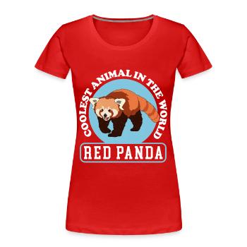 Roter Panda Red Panda Rote Pandas Geschenk - Frauen Premium Bio T-Shirt - Rot - Vorne - Mia (176cm)