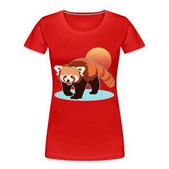 Roter Panda Red Panda Rote Pandas Geschenk - Frauen Premium Bio T-Shirt - Rot - Vorne - Mia (176cm)