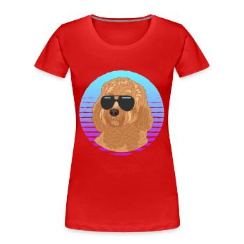 Cavapoo Dogs Cavoodle Dog Owner Cadeau - T-shirt bio Premium Femme - rouge - Devant - Mia (176cm)