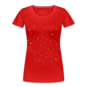 Confetti - T-shirt bio Premium Femme - rouge - Devant - Mia (176cm)