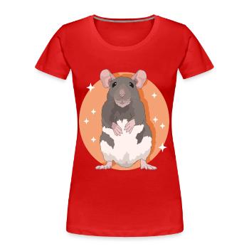Ratten Rattenliebhaber Rattenbesitzer Geschenk - Frauen Premium Bio T-Shirt - Rot - Vorne - Mia (176cm)