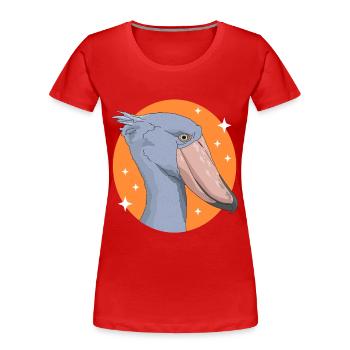 Schuhschnabel Vogel Abu Markub Shoebill Geschenk - Frauen Premium Bio T-Shirt - Rot - Vorne - Mia (176cm)