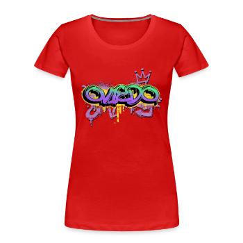 Oviedo Spanien Stadt Graffiti Spray Sprayer - Frauen Premium Bio T-Shirt - Rot - Vorne - Mia (176cm)