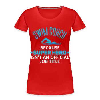 1993, 1996, 1996, 1996, 1996, 1996 - T-shirt bio Premium Femme - rouge - Devant - Mia (176cm)