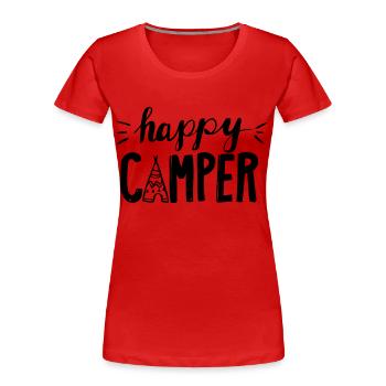 Camper - T-shirt bio Premium Femme - rouge - Devant - Mia (176cm)