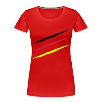 scratch - T-shirt bio Premium Femme - rouge - Devant - Mia (176cm)