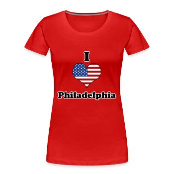 I love Philadelphia - Women's Premium Organic T-Shirt - red - Front - Mia (176cm)