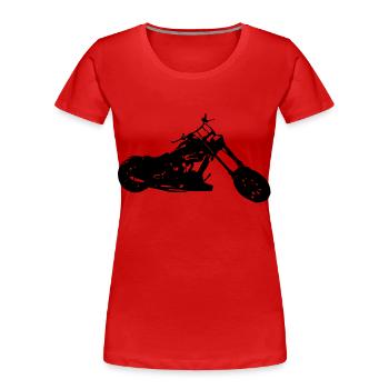 chopper - Women's Premium Organic T-Shirt - red - Front - Mia (176cm)