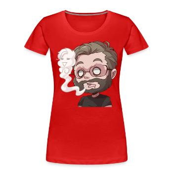 KO Manny - Frauen Premium Bio T-Shirt - Rot - Vorne - Mia (176cm)