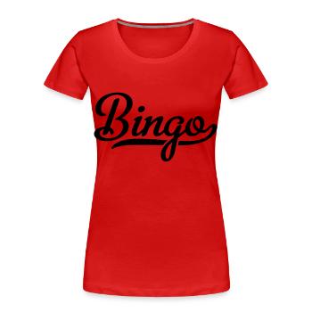 BINGO - Frauen Premium Bio T-Shirt - Rot - Vorne - Mia (176cm)