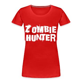 Chasseurs de zombies - T-shirt bio Premium Femme - rouge - Devant - Mia (176cm)