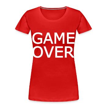 Game over - Women's Premium Organic T-Shirt - red - Front - Mia (176cm)