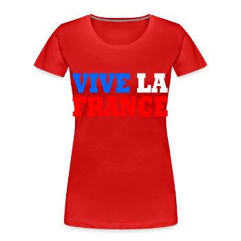 Vive la france - Frauen Premium Bio T-Shirt - Rot - Vorne - Mia (176cm)