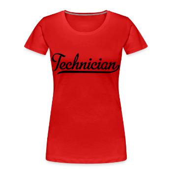 Techniker - Frauen Premium Bio T-Shirt - Rot - Vorne - Mia (176cm)
