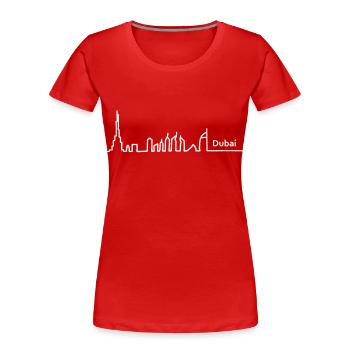 Dubai skyline - Frauen Premium Bio T-Shirt - Rot - Vorne - Mia (176cm)