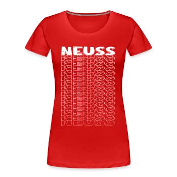 Neuss Germany City Font Skyline Home - Women's Premium Organic T-Shirt - red - Front - Mia (176cm)