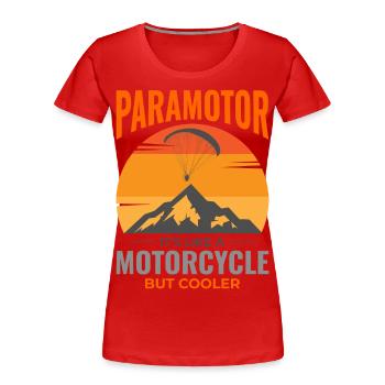 Motorschirmpilot Motorschirm Motorschirm - Frauen Premium Bio T-Shirt - Rot - Vorne - Mia (176cm)