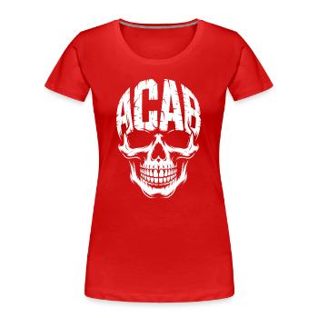 ACAB - T-shirt Unicorn Anti-Cops - T-shirt bio Premium Femme - rouge - Devant - Mia (176cm)