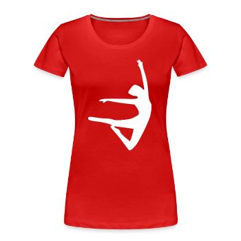 Danse - T-shirt bio Premium Femme - rouge - Devant - Mia (176cm)