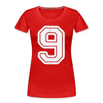 9 - Frauen Premium Bio T-Shirt - Rot - Vorne - Mia (176cm)