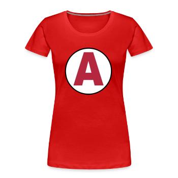 jeune conducteur - T-shirt bio Premium Femme - rouge - Devant - Mia (176cm)