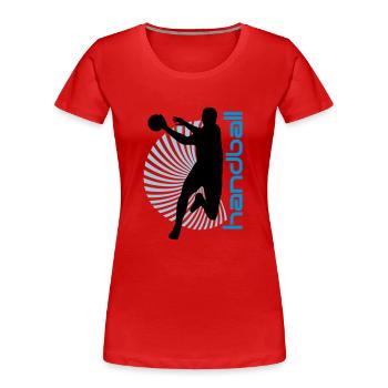 HANDBALL Spiralehandballer - Women's Premium Organic T-Shirt - red - Front - Mia (176cm)
