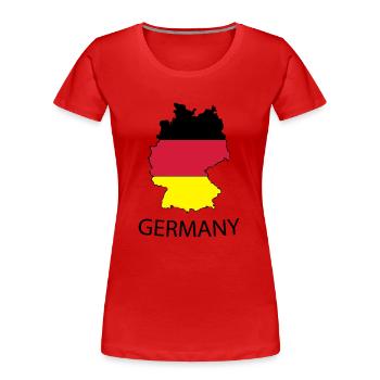 germany - Frauen Premium Bio T-Shirt - Rot - Vorne - Mia (176cm)