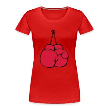 Boxhandschuhe Cartoon Vektor - Frauen Premium Bio T-Shirt - Rot - Vorne - Mia (176cm)