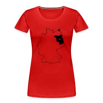brandenburg - Frauen Premium Bio T-Shirt - Rot - Vorne - Mia (176cm)