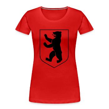 berlin - Frauen Premium Bio T-Shirt - Rot - Vorne - Mia (176cm)