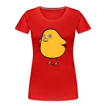 küken witzig - Frauen Premium Bio T-Shirt - Rot - Vorne - Mia (176cm)