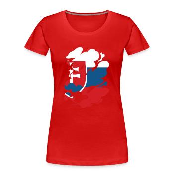 Slowakei Flagge Vintage Slowakische Fahne Heimat - Frauen Premium Bio T-Shirt - Rot - Vorne - Mia (176cm)