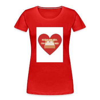 Bett Gedicht - Frauen Premium Bio T-Shirt - Rot - Vorne - Mia (176cm)
