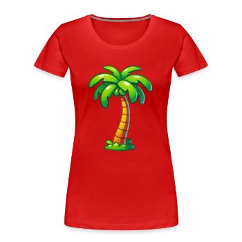 palme - Frauen Premium Bio T-Shirt - Rot - Vorne - Mia (176cm)