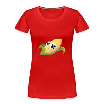 toter Mais - Frauen Premium Bio T-Shirt - Rot - Vorne - Mia (176cm)
