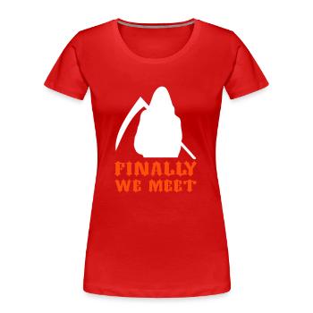 Sensenmann / Reaper / final / Tod - Frauen Premium Bio T-Shirt - Rot - Vorne - Mia (176cm)