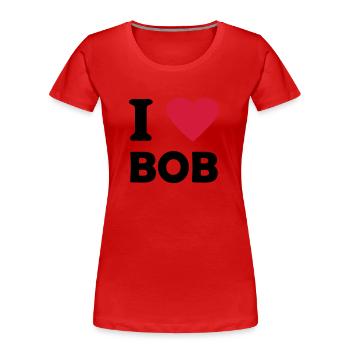 bob - Frauen Premium Bio T-Shirt - Rot - Vorne - Mia (176cm)