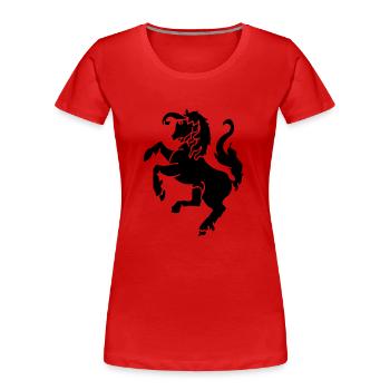 Twente vlag - Women's Premium Organic T-Shirt - red - Front - Mia (176cm)