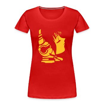 FUTURE_sound - T-shirt bio Premium Femme - rouge - Devant - Mia (176cm)